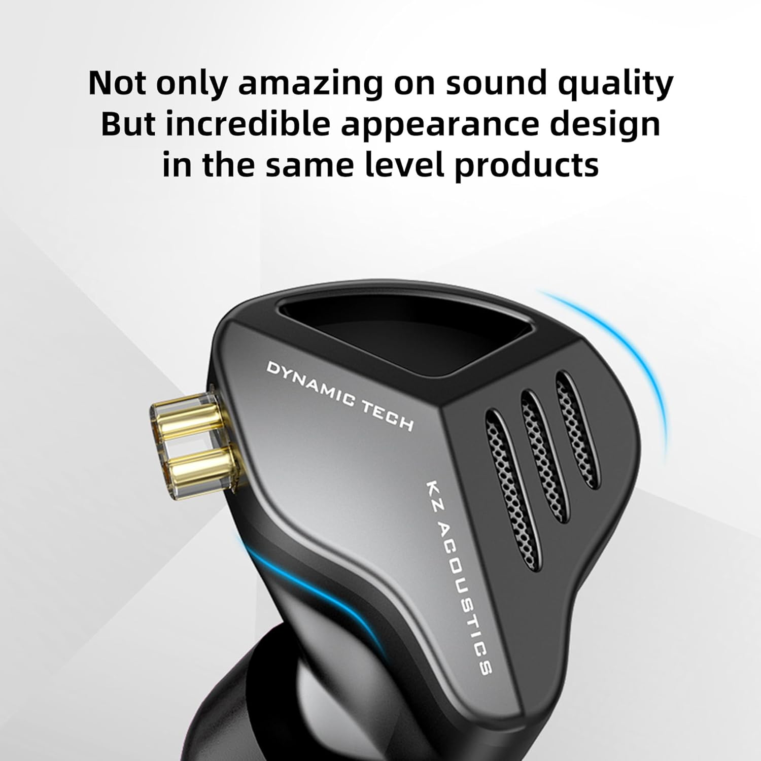 KZ ZVX Hifi In-Ear Monitor Headphones Dual Dynamic Driver In-Ear Headphones with Detachable OFC Flat Cable 2 Pin 0.75Mm for Audiophile PC MP3 Mp4(With Microphone, Silver) image number 2