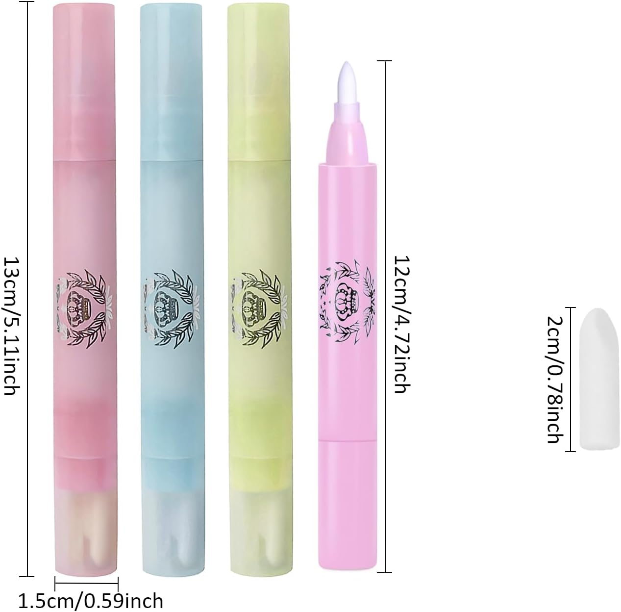 Nail Polish Corrector Pens, Manicure Remover Pen with 12 Replacement Tips, Refillable Nail Art Edge Cleaning Pen, Nail Art Remover Pen, Nail Varnish Remover Pens, Manicure Correction Pens (4 Pcs) image number 3