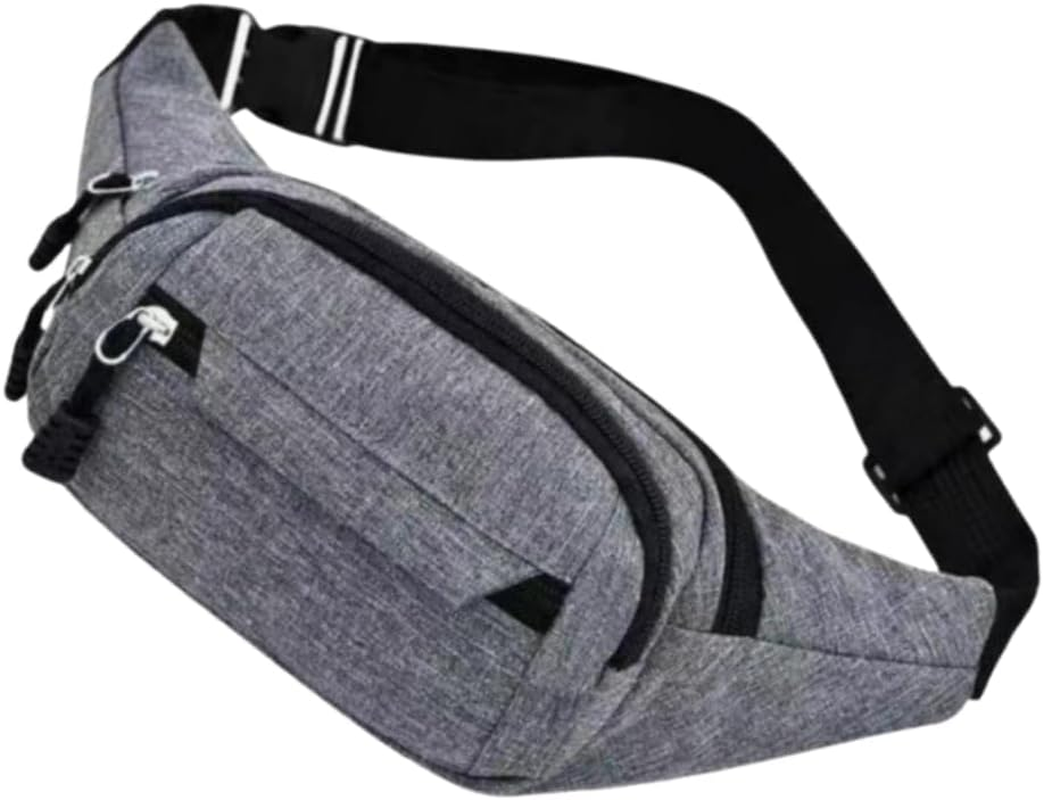 Ai-Oumleef Large Capacity Waist Bag, Waist Bag, Fanny Pack for Men Women,Crossbody Waist Bag Pack,Belt Bag for Travel Walking Running Hiking Cycling,Easy Carry Any Phone（Gray） image number 4