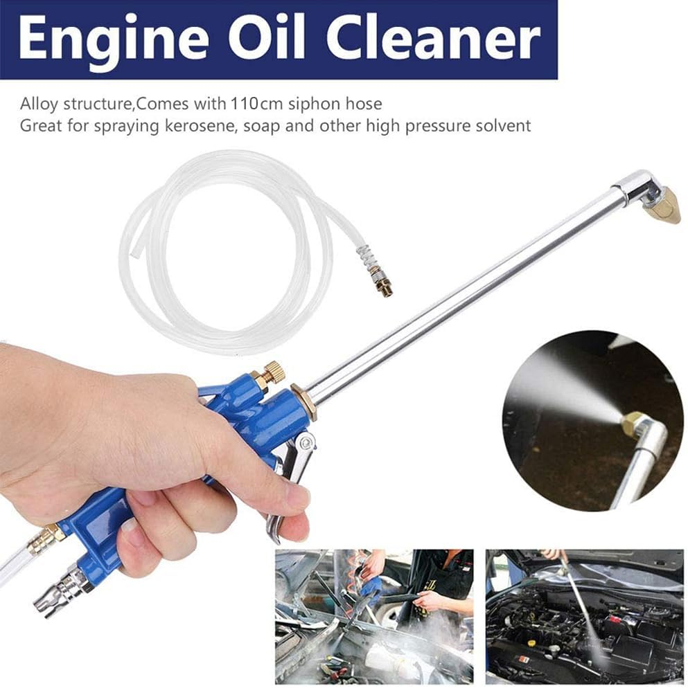 Air Blow Gun, High Volume Powerful Industrial Car Water Cleaning Engine Compartment Dust Gun with 12" Dust Blowing Tube, Pneumatic Air Compressor Accessories Blower Tool image number 4