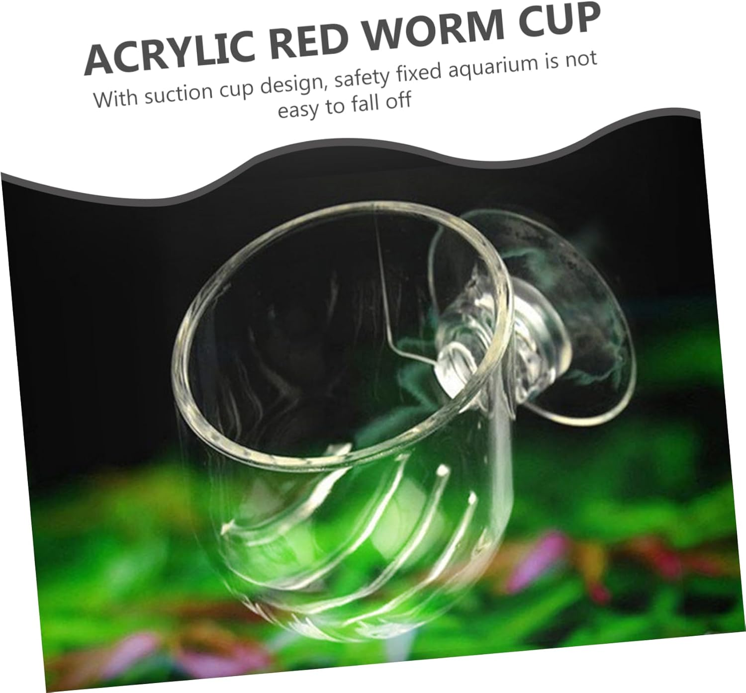 ORFOFE 4Pcs Acrylic Fish Food Feeders Red Worm Holders Fish Tank Feeding Supplies Blood Worm Dispenser for Aquarium Plants and Aquatic Pets image number 6