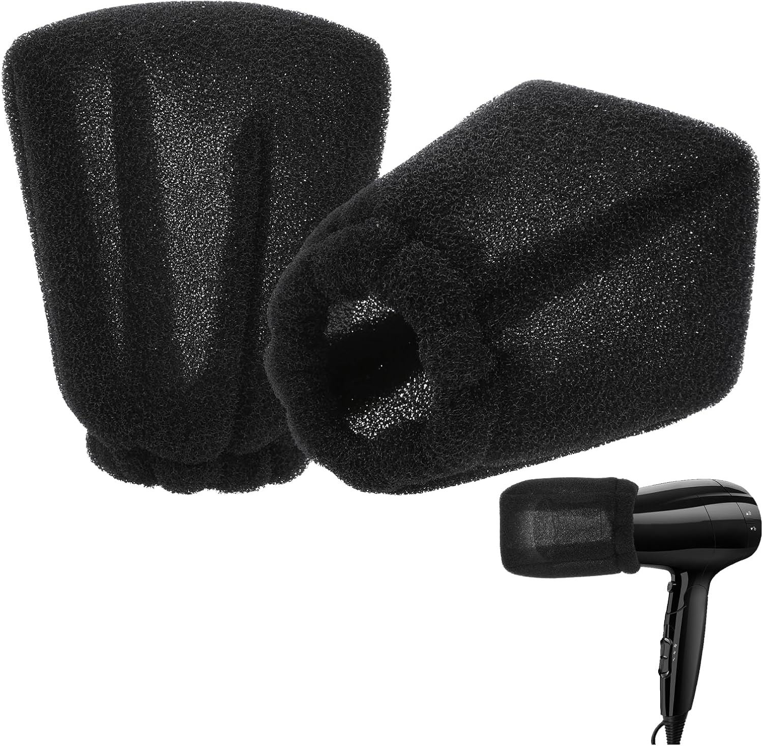 2Pcs Hair Dryer Sock Diffuser Cover Sponge Hair Dryer Diffuser Cover Universal Hair Dryer Attachment Portable Soft Curly Hair Diffuser Cap for Home Travel Hotel Hairstyling Accessories image number 4