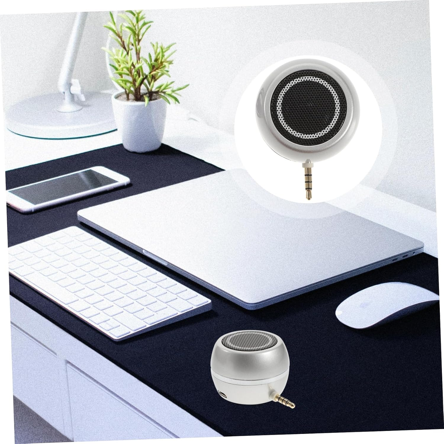 HOMSFOU Mini Speaker for Mobile Phone Audio Rechargeable External Music Box Audio Input Portable Speaker for Outdoor Use image number 6