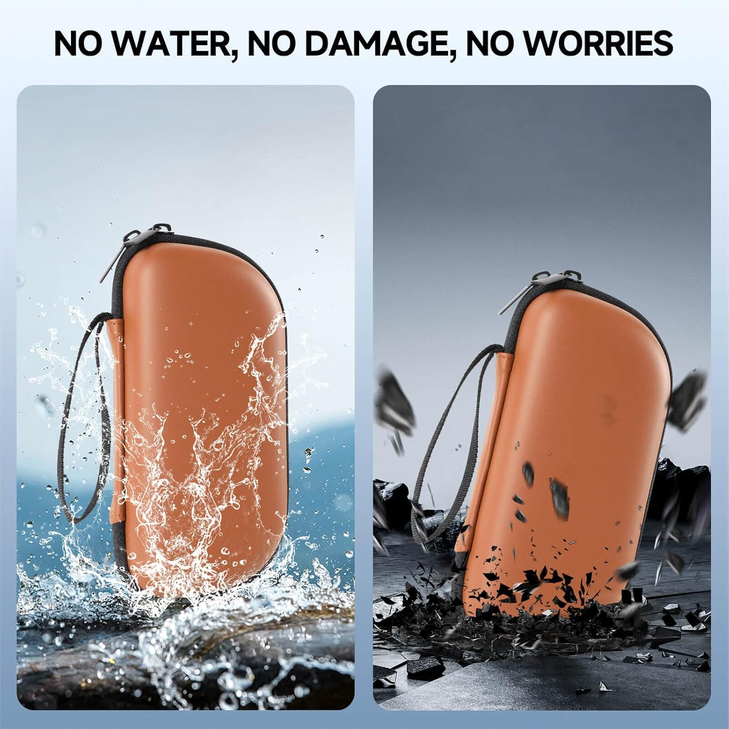 Hard Glasses Case for Ray-Ban Meta Wayfarer/Skyler/Headliner Charge Box &ndash;Compatible with Meta Rayban Smart Glasses Accessories &ndash;Eyewear Sunglasses Case Travel- Brown image number 1