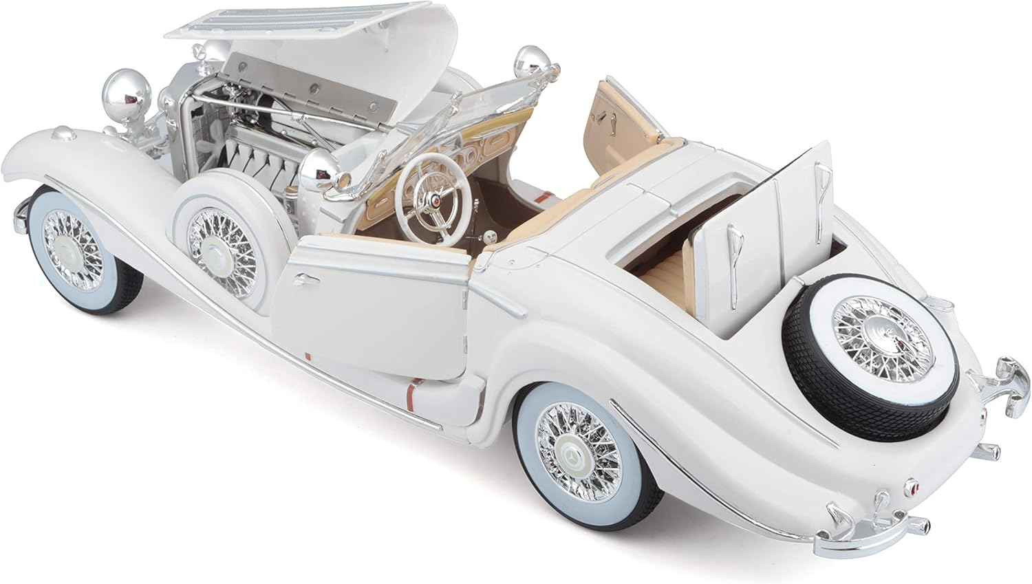 Maisto 1:18 Scale 1936 M-B 500 K Type Specialroadster Diecast Vehicle image number 6