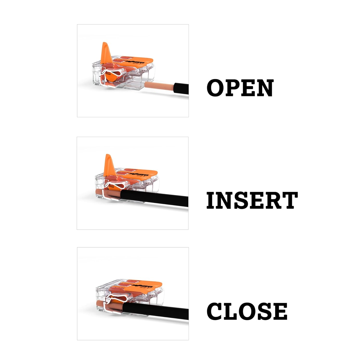 **Official & Genuine** (100 Pcs) WAGO 221-412 - 4Mm&sup2; 221 Compact Splicing Connectors for All Conductor Types image number 2