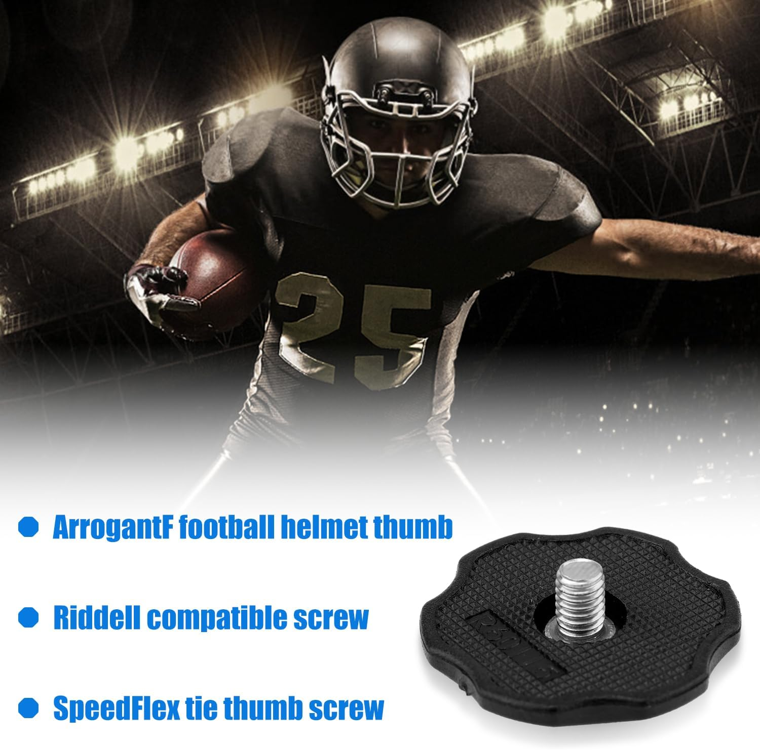2Pcs Football Helmet Thumb Screws Compatible with Speedflex, Youth Football Helmet Chinstrap Thumb Screws to Maintain Youth Football Helmet Chinstrap Stabilization System image number 6