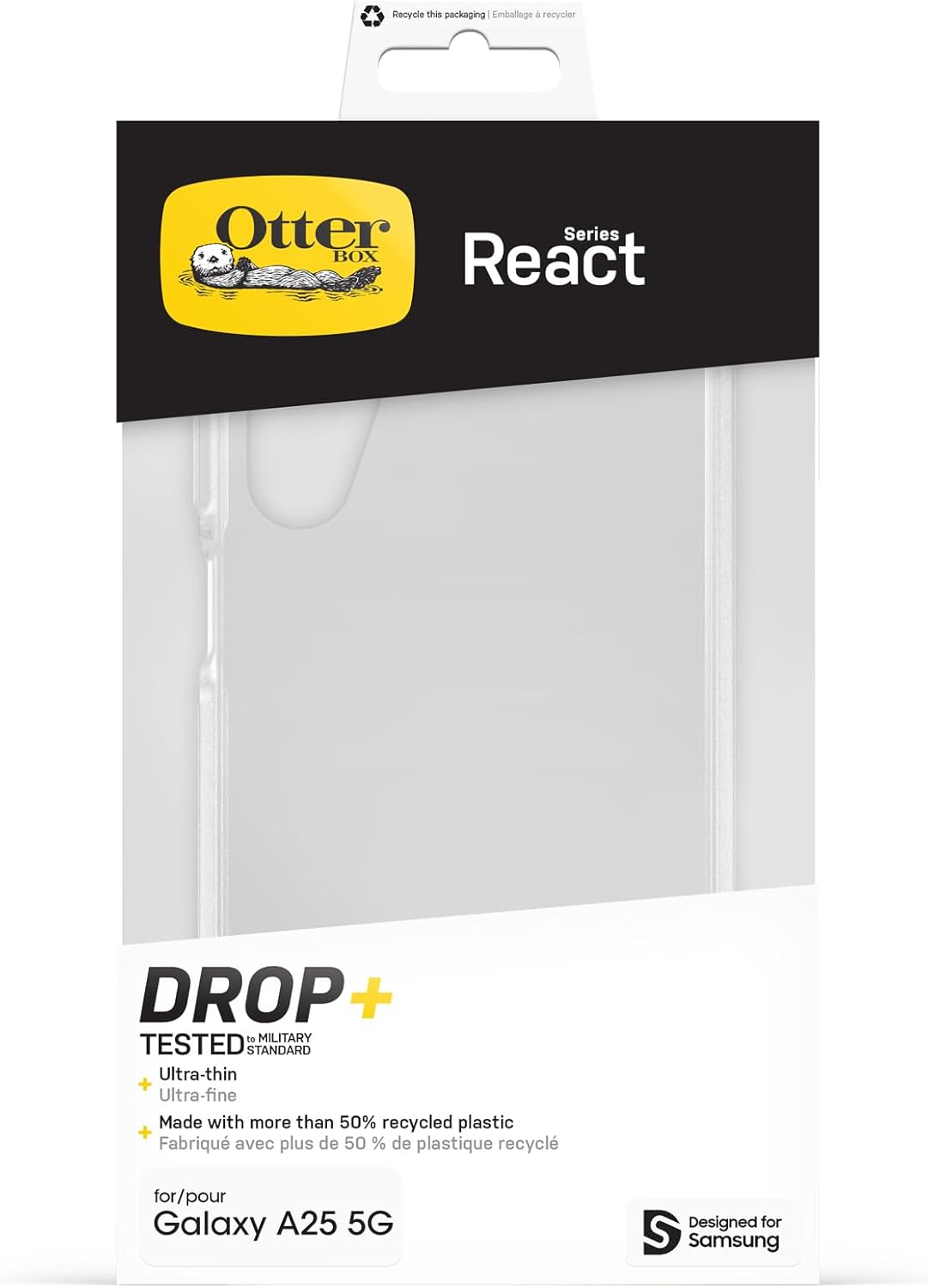 Otterbox React Mobile Phone Case for Samsung A25 / A25 5G, Clear image number 2