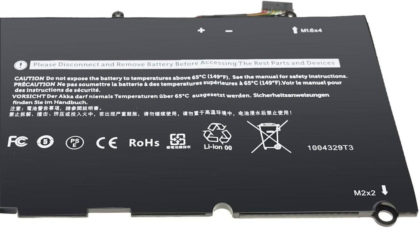Tanch 90V7W JHXPY 0N7T6 JD25G Laptop Battery Replacement for DELL XPS 13 13D 9343 XPS 13 9350 7.6V 6710Mah 56W image number 1
