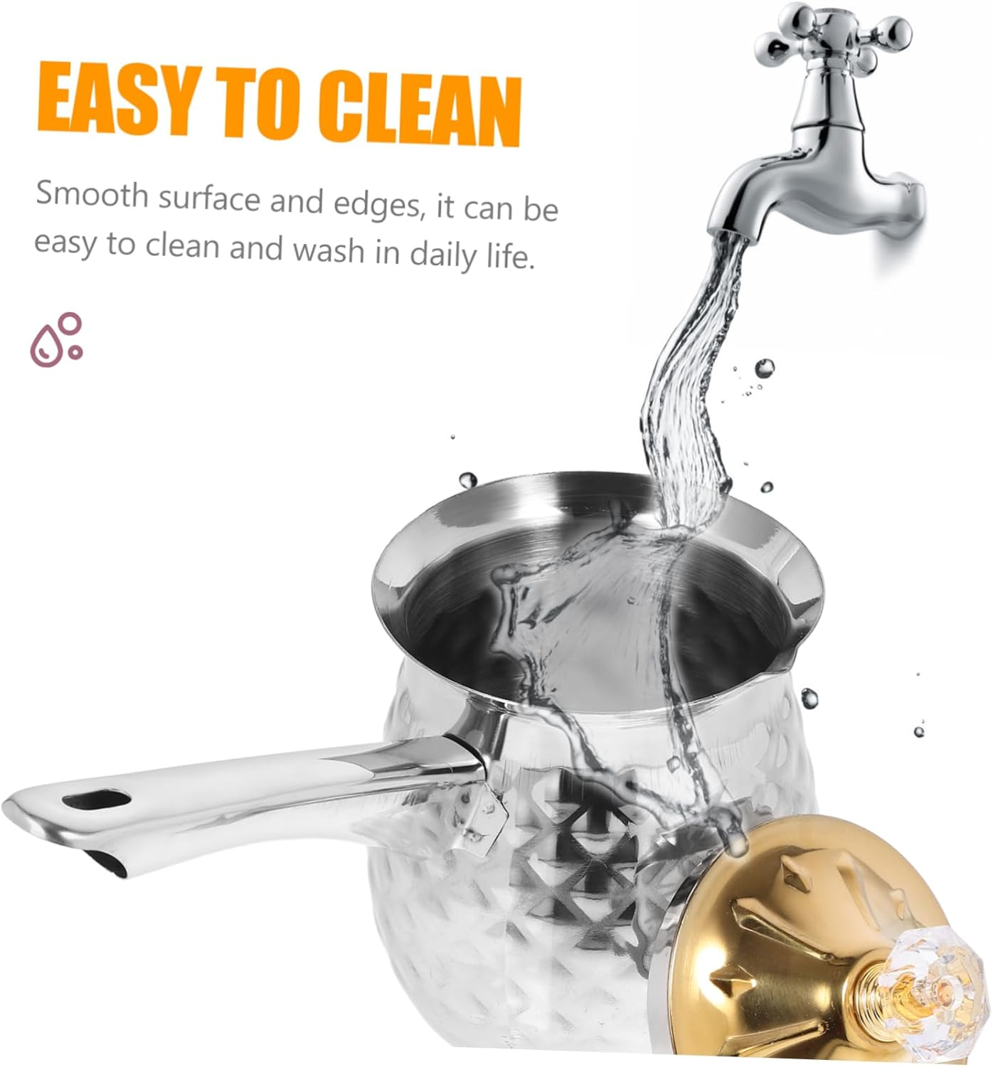 Sosoport Stainless Steel Milk Frothing Pitcher 400Ml Wear-Resistant Frothing Cup with Spout Household Coffee Accessory for Espresso Latte Art and Milk Steaming Random Color image number 3