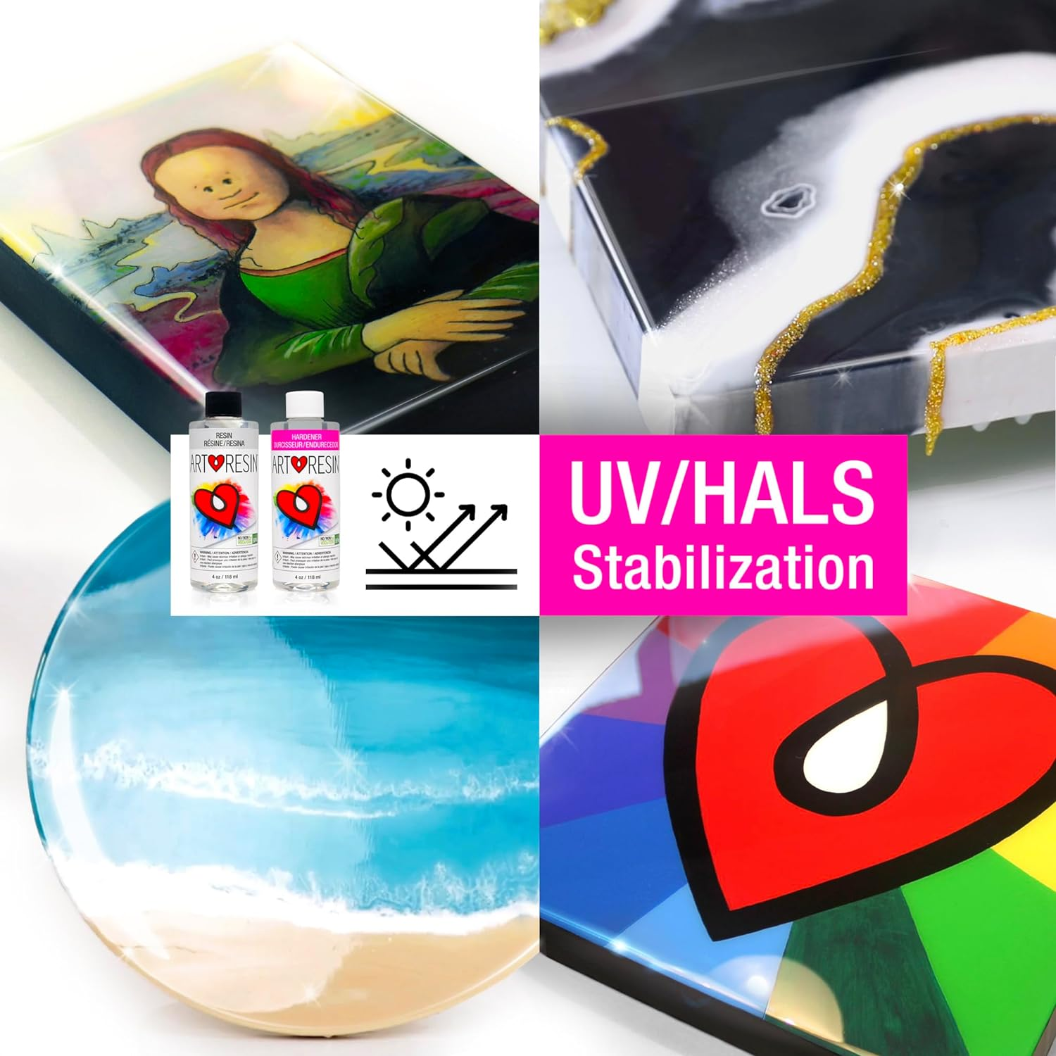 Artresin - Epoxy Resin - Clear - Non-Toxic - 8 Oz (4 Oz Resin + 4 Oz Hardener) (236 Ml) image number 1