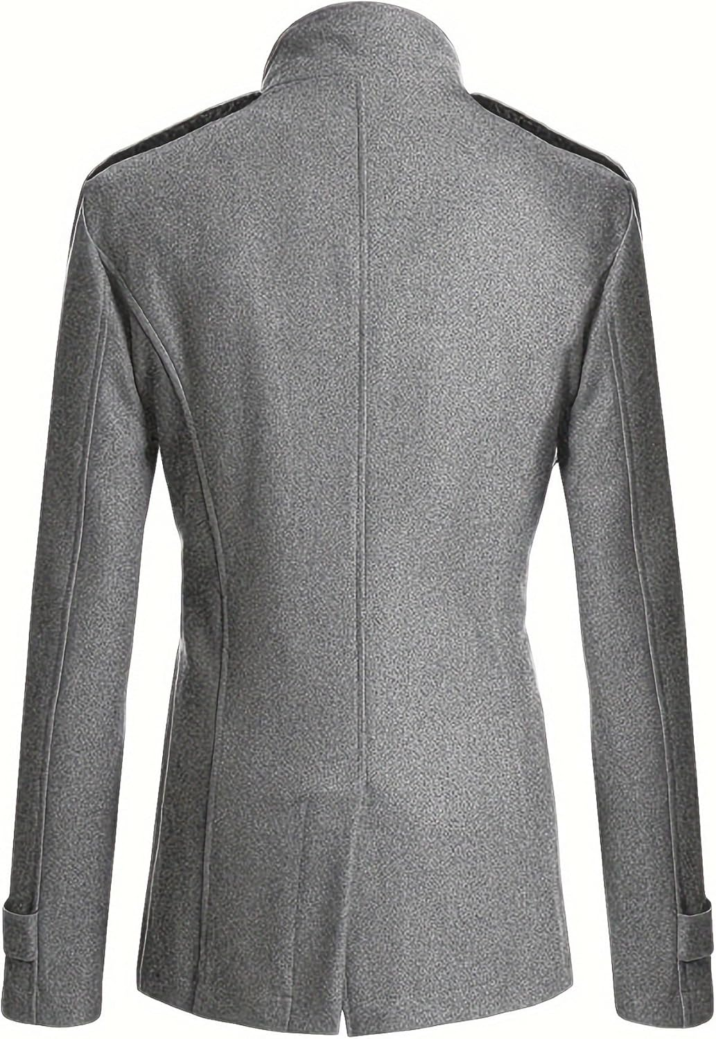 Men'S Long Sleeve Tops Double Breasted Slim Fit Pea Coat Jacket Classic Outerwear (Gary,3X-Large) image number 3