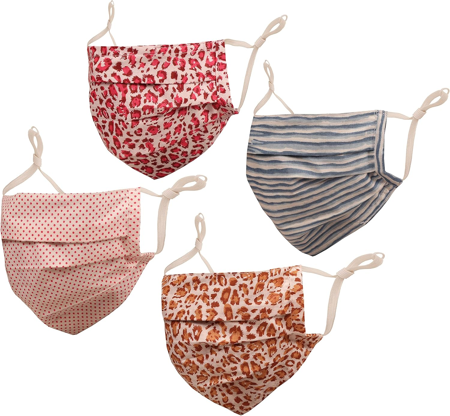 Touchstone Floral Fabric Adjustable Filter Pocket Nose Bridge Double Layer Anti-Pollution Smog Smoke Cold Cough Protective Cotton Face Mask Reusable Washable for Men, Women.