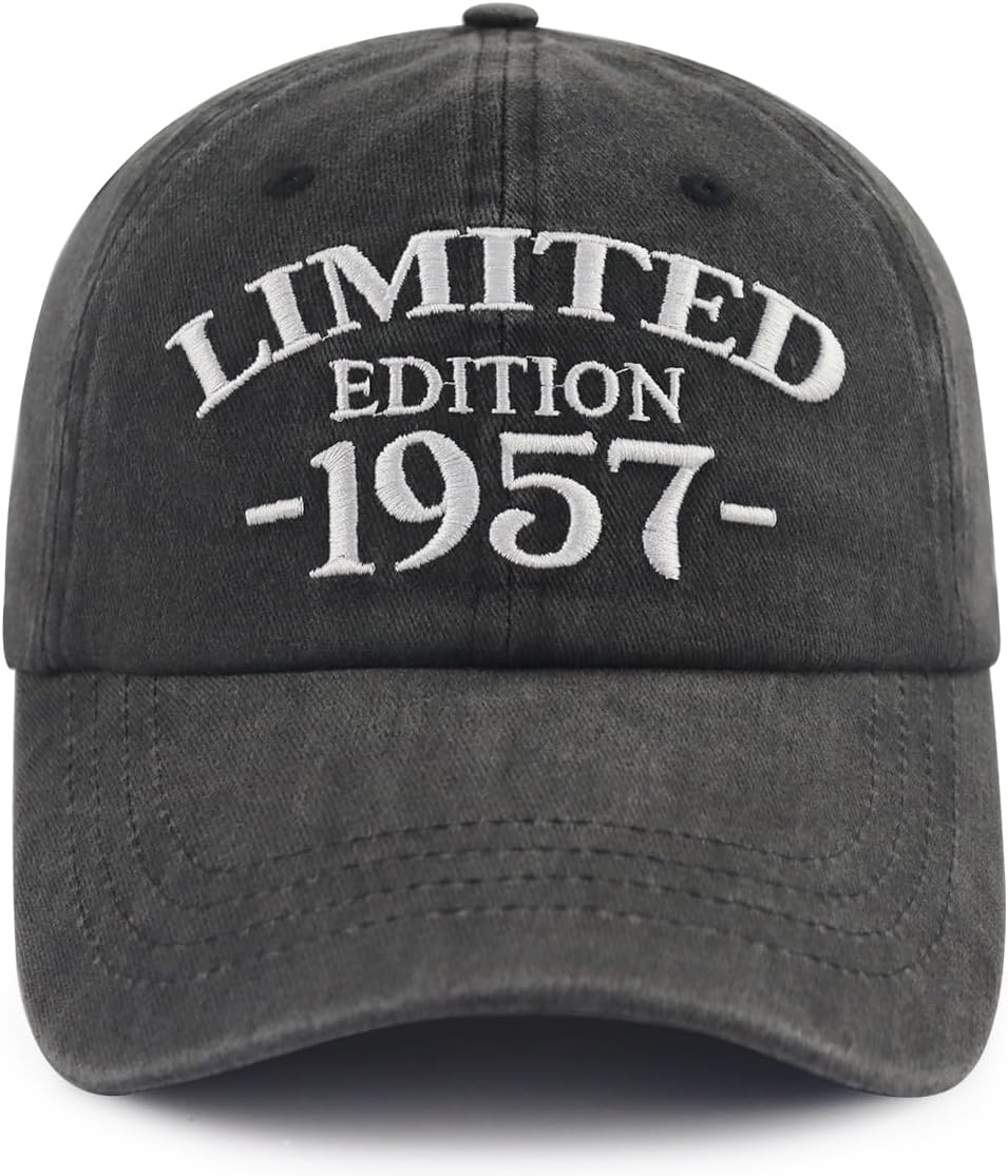 Xullaxth Limited Edition 1950 1951 1952 1953 1954 1955 1956 1957 1958 1959 Hat for Men Women, Adjustable Cotton Baseball Cap - 1950 Black image number 7