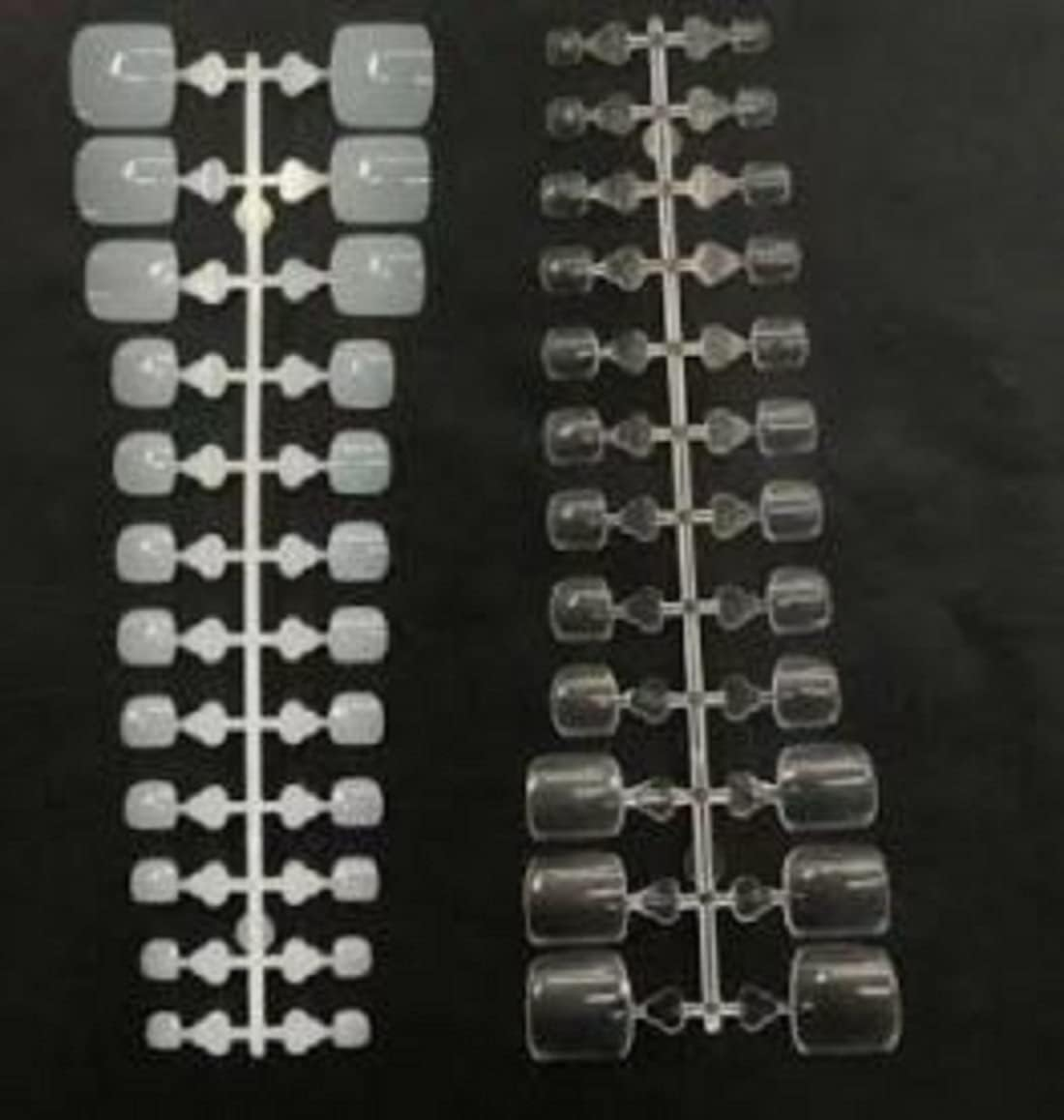 VIKSON INTERNATIONAL 1 Set 24 Pcs CLEAR TRANSPARENT Artificial False Toe Nails Tips for Nail Art Decorations Foot Manicure Beauty Tools Fake Nails for Toe image number 2