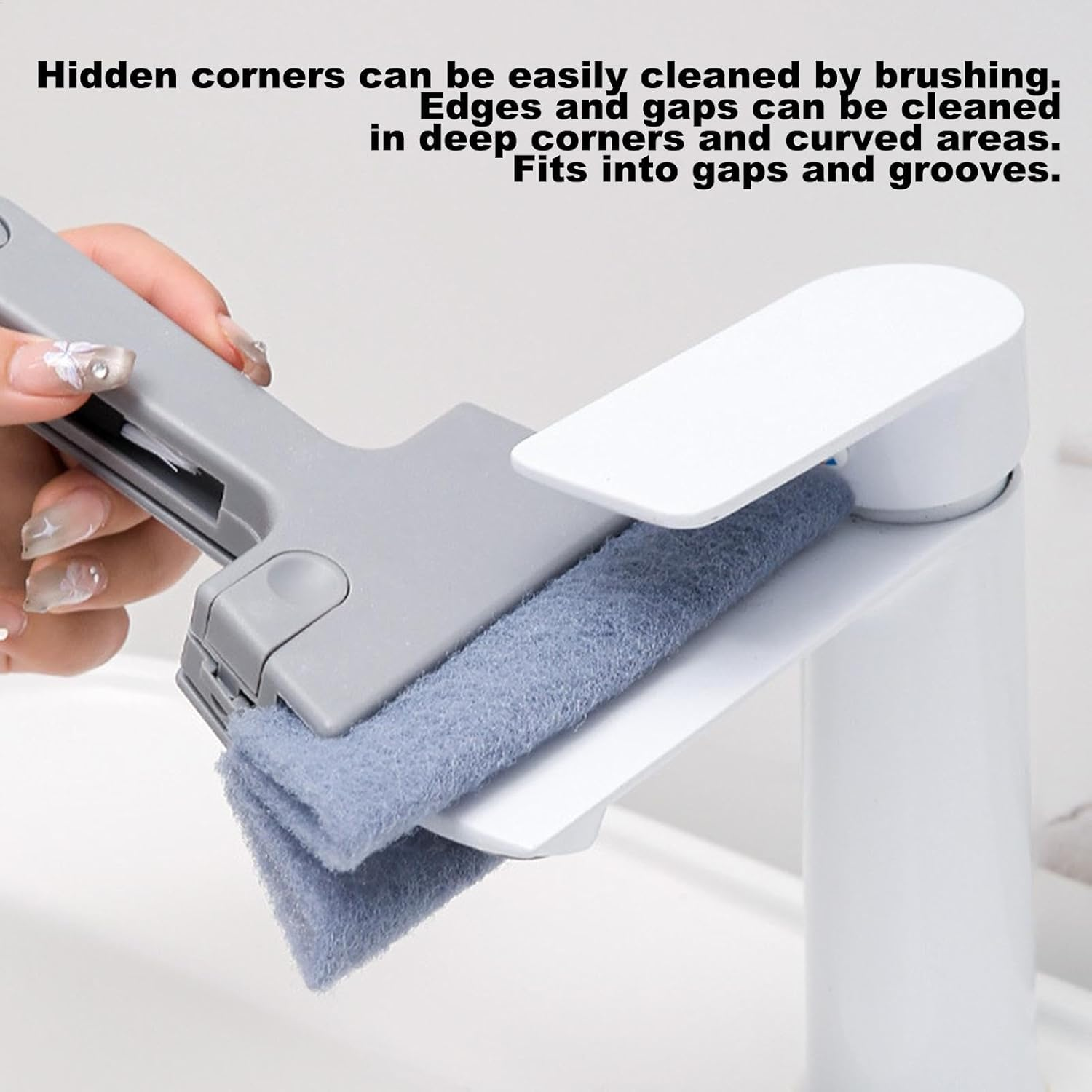 Window Rail Cleaning Tools, Window Groove Cleaning Brush - Multifunctional Window Rail Cleaner | Window Sill Cleaner, Sliding Door Rail Cleaner, Joint Cleaning Brush image number 2