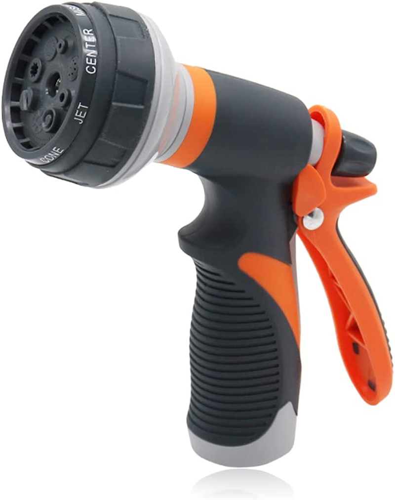 Garden Hose Nozzle Valuehall High Pressure Water Hose Spray Nozzle Gun with 8 Adjustable Spray Patterns Heavy Duty Trigger Nozzle Anti-Slip Garden Hand Shower for Watering Washing Showering V7H04 image number 5