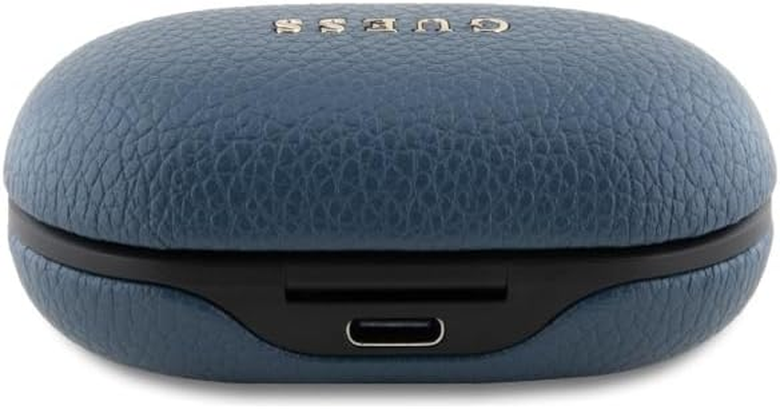 CG Mobile Guess Bluetooth Headphones TWS + Docking Station Grained Classic Logo Blue image number 5