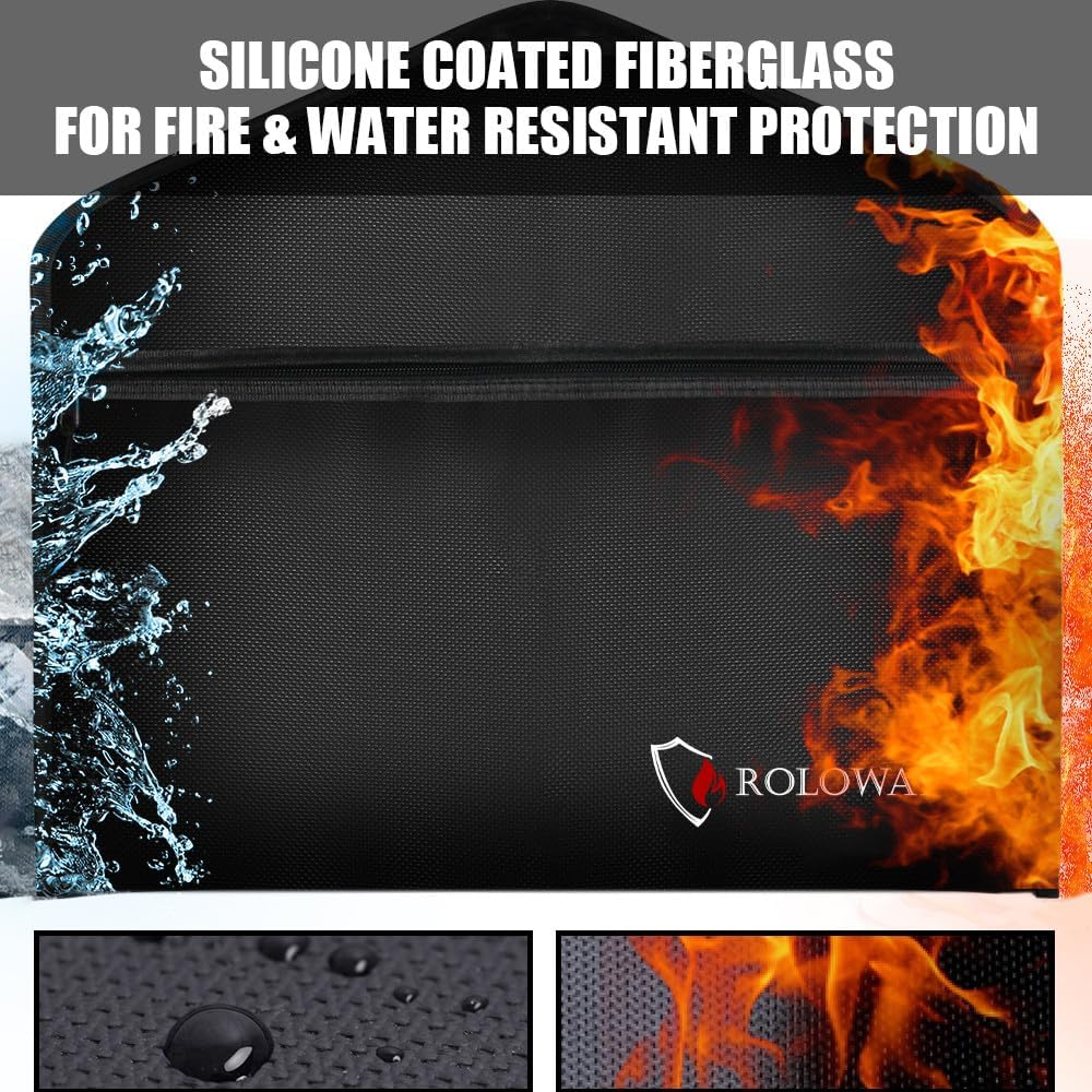 ROLOWAY Hanger Diversion Fireproof Safe, Hidden Compartment for Home & Travel, Secret Safe for Cash Hiding under Clothes with Small Fireproof Bag