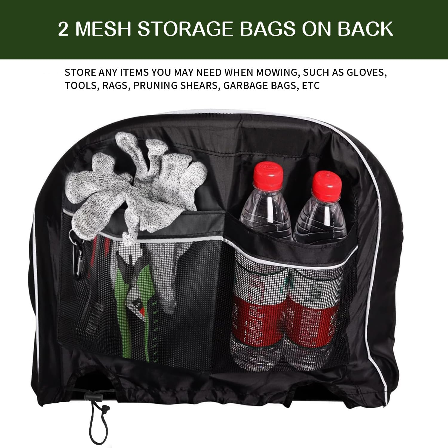 Riding Lawn Mower Seatcover, Heavy Duty Polyester Oxford Tractor Seatcover with Padded Cushion Surface, Durable Seat Cover Fits Craftsman,Cub Cadet,Kubota Lawn Mower Tractor (L-Armrests) image number 6