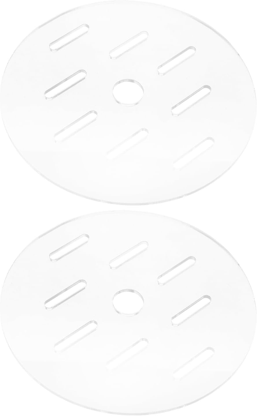 DECHOUS 2Pcs 15Cm round Acrylic Aquarium Covers with Holes Anti-Jumping Fish Tank Lids for Small Fish Bowls Reusable Tank Accessories for Aquatic Pets image number 3