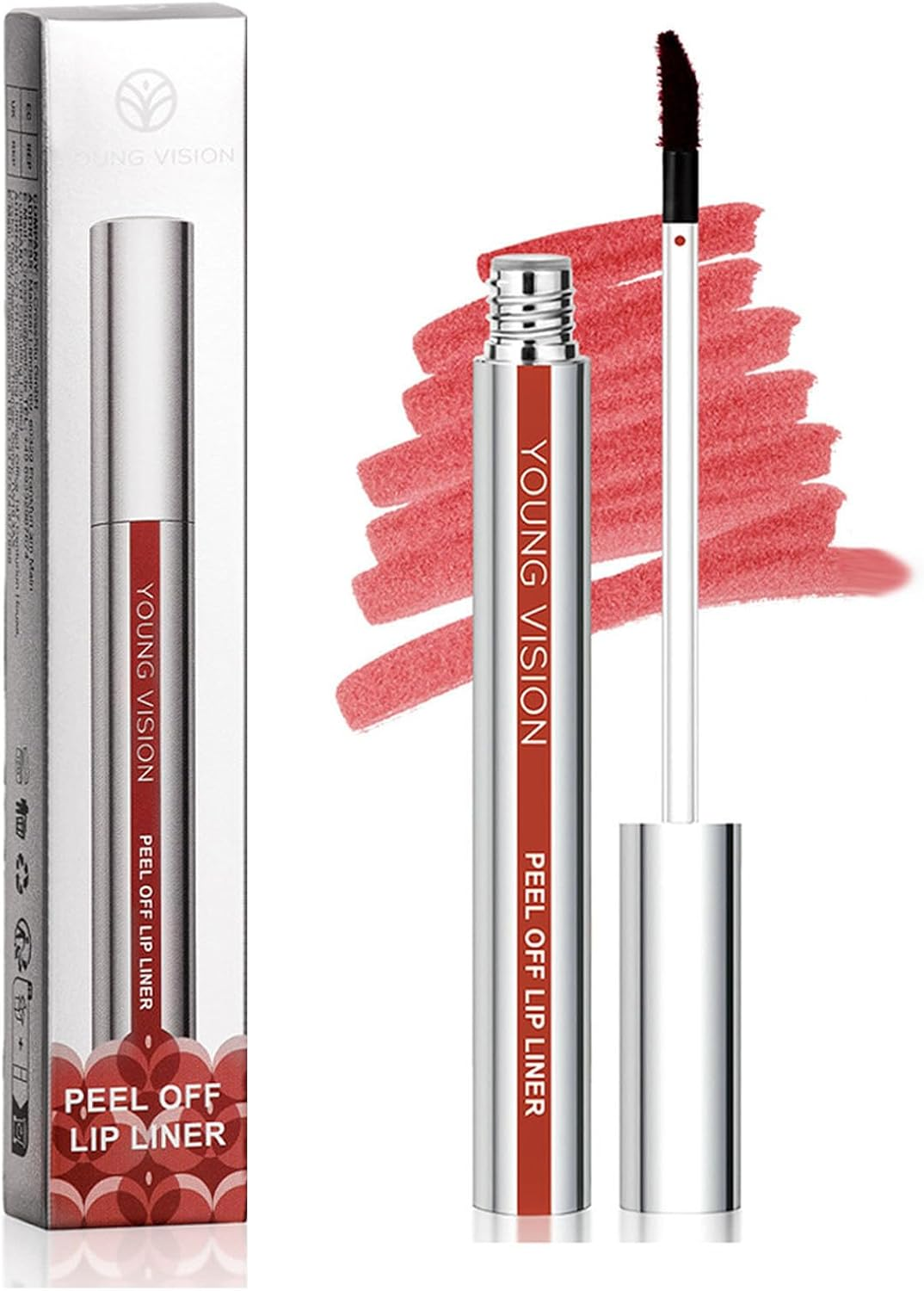 Peel off Lip Stain, Long Lasting Waterproof Peel off Lip Liner, Matte Finish Lip Tint Stain Peel Off，Lip Tint Peel off (Orange, One Size)