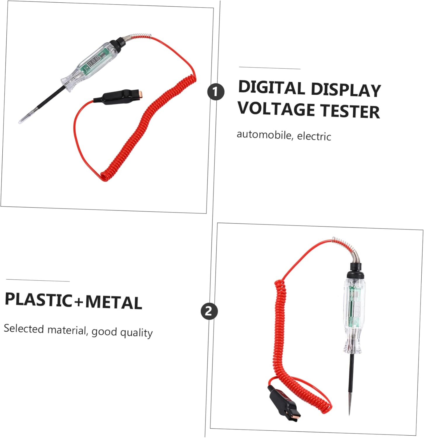 Car Digital Volt for Automotive Circuit Tester Professional Low Voltage Tester Display for Car Accessories and Tools image number 2