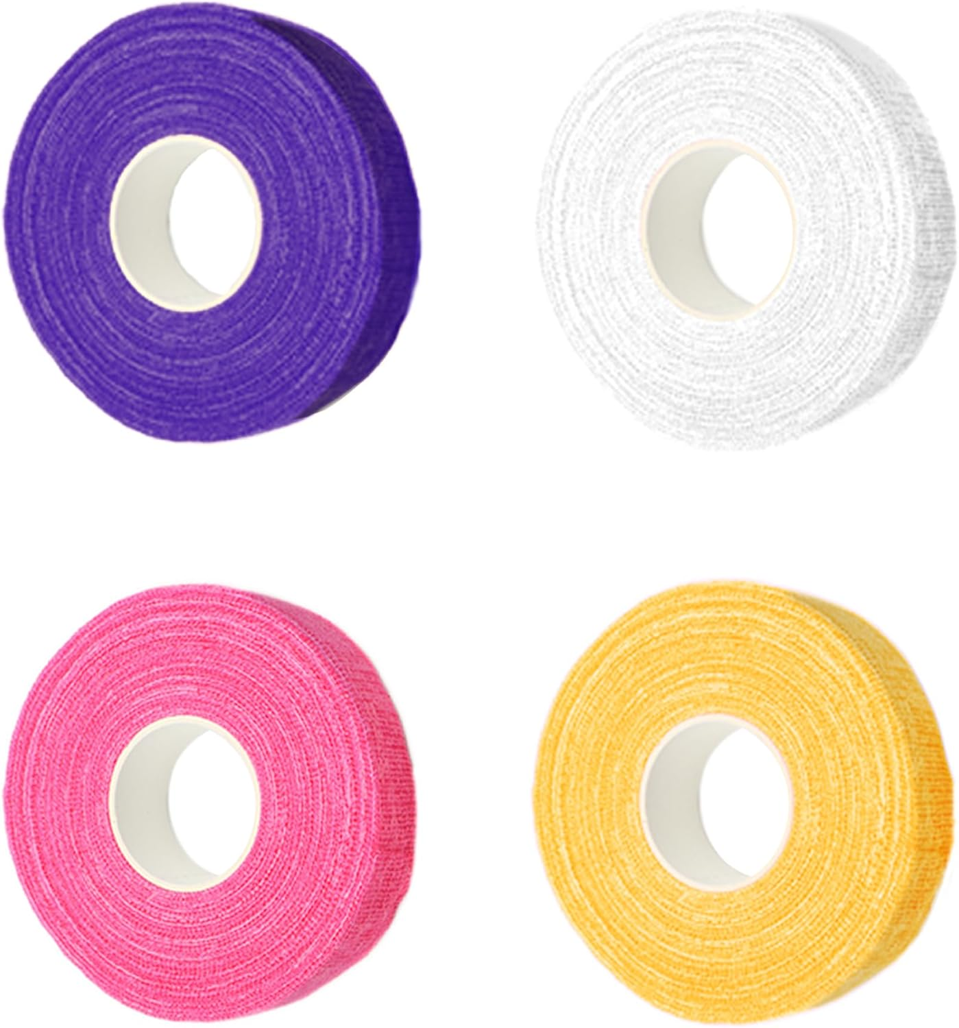 4 Colors Sewing Finger Protector, Self Adhesive Fingertip Tape for Hand Embroidery, Breathable Cotton Finger Protectors for Sewing, Knitting, Crafting, Quilting