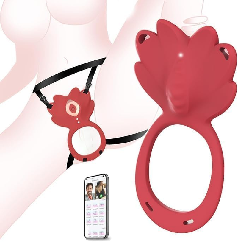 Adult Sex Toys Wearable Panty Vibrator,Female Sex Toy with 9 Vibration Modes,Vibrating Penis Ring Clitoral Stimulator,Couple Sex Toy with APP Control Vibrators for Women Men Sexual Pleasure image number 6