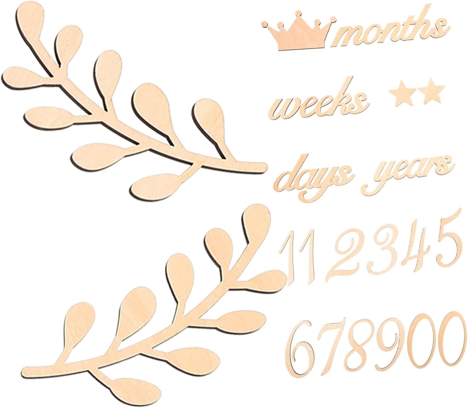 Wooden Milestone Disc for Newborn Announcement Signs Months Growth Cards Delicate Party Decorations for Shower image number 5