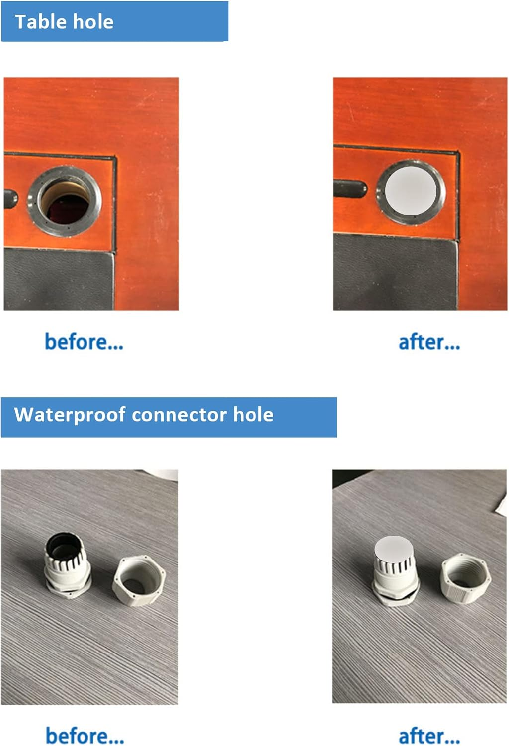 Ecsing 100PCS Hole Plugs White Plastic 10Mm Snap in Locking Hole Tube 10-10.5Mm Steel Furniture Fencing Post Pipe Insert End Caps for Cupboards Wardrobes Cabinets Funiture image number 5