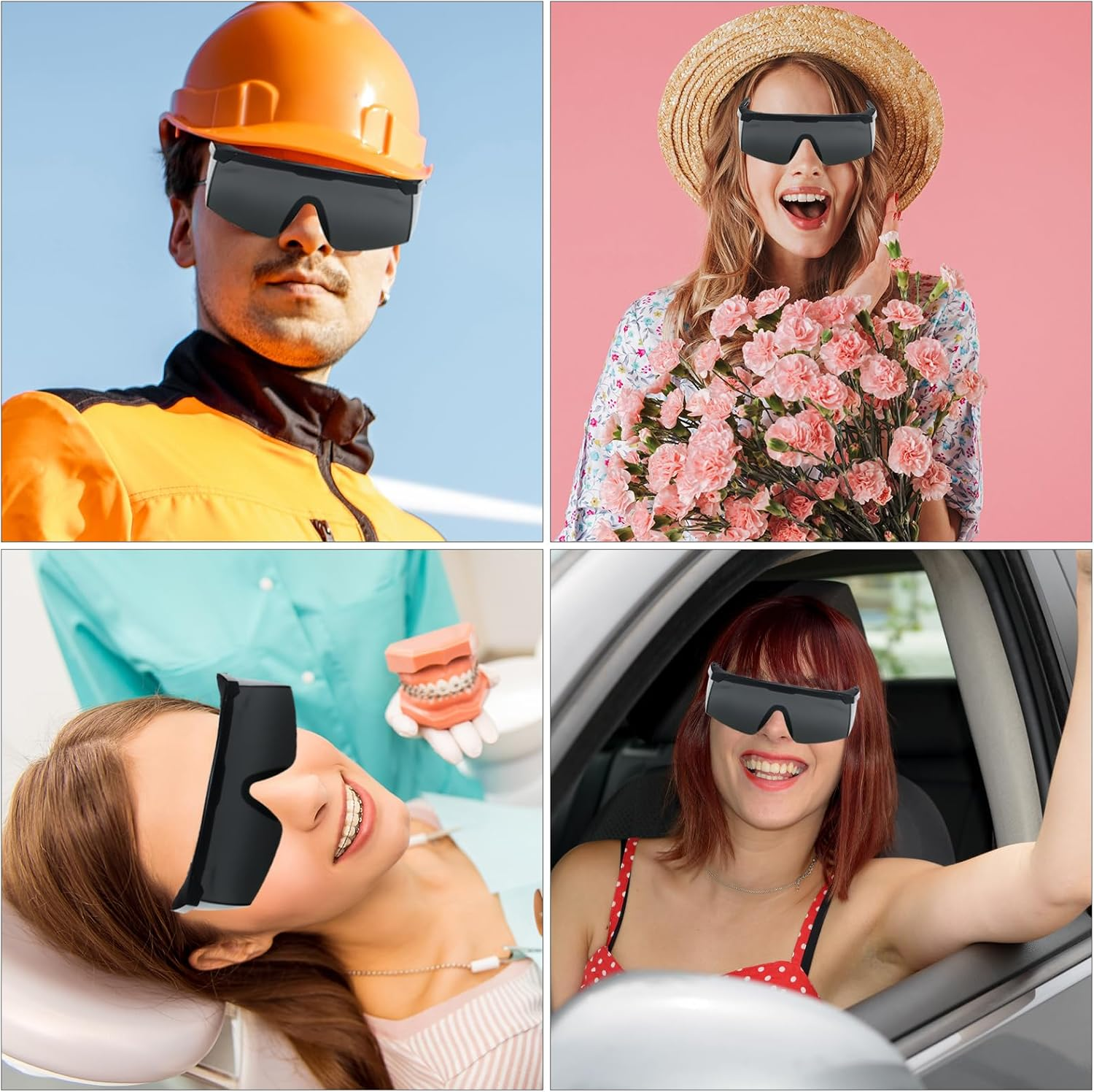 Pack of 2 IPL Light Protection Glasses, 200 Nm - 2000 Nm Wavelength Laser Safety Glasses, HPL/IPL Hair Removal with UV-C Protection, Laser Safety Glasses, Solarium Glasses, Cosmetic Eye Protection image number 3