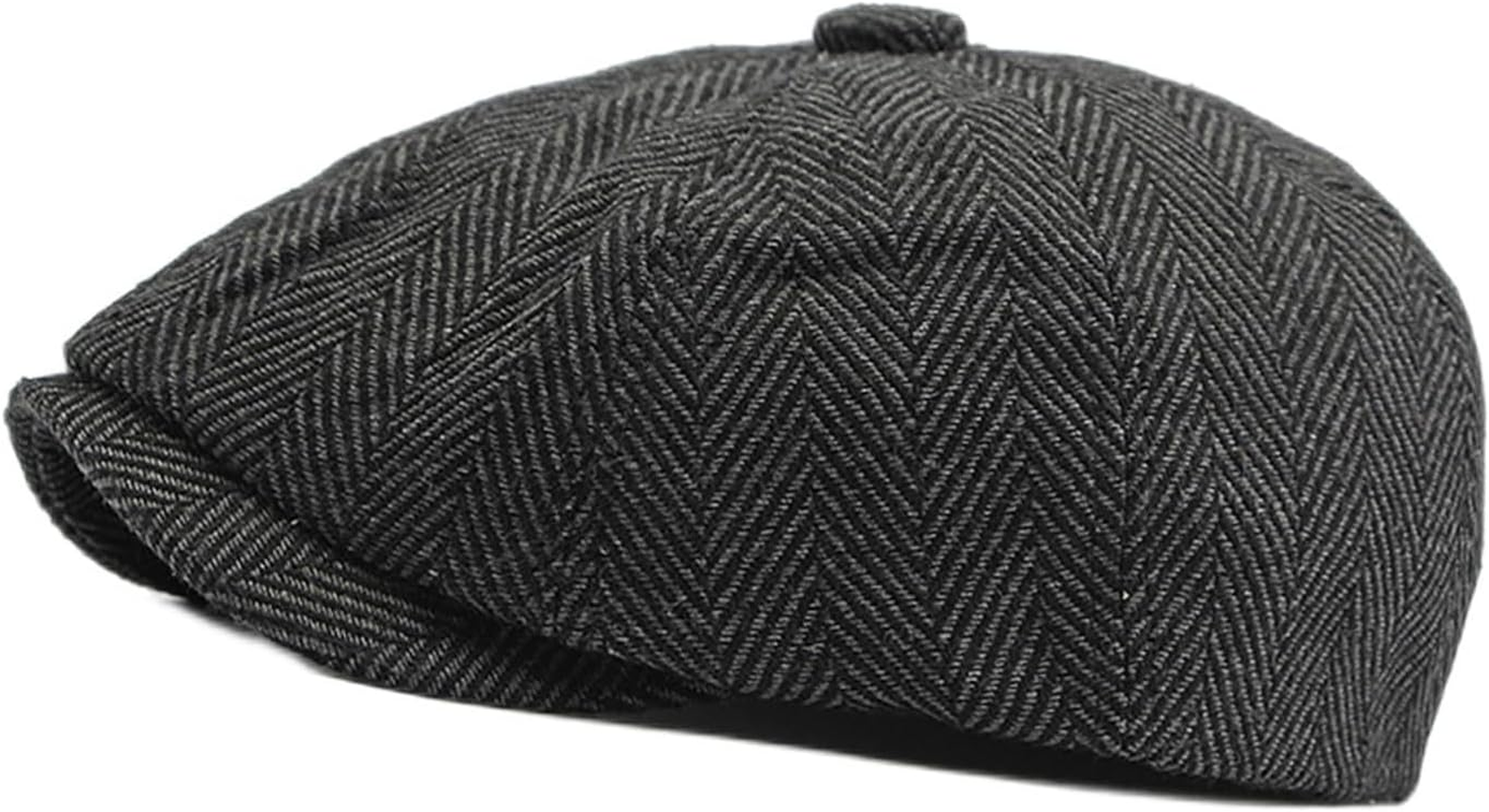 FREEBIRD99 Newsboy Herringbone Ivy Irish Flat Cap Paperboy Cabbie Gatsby Hat