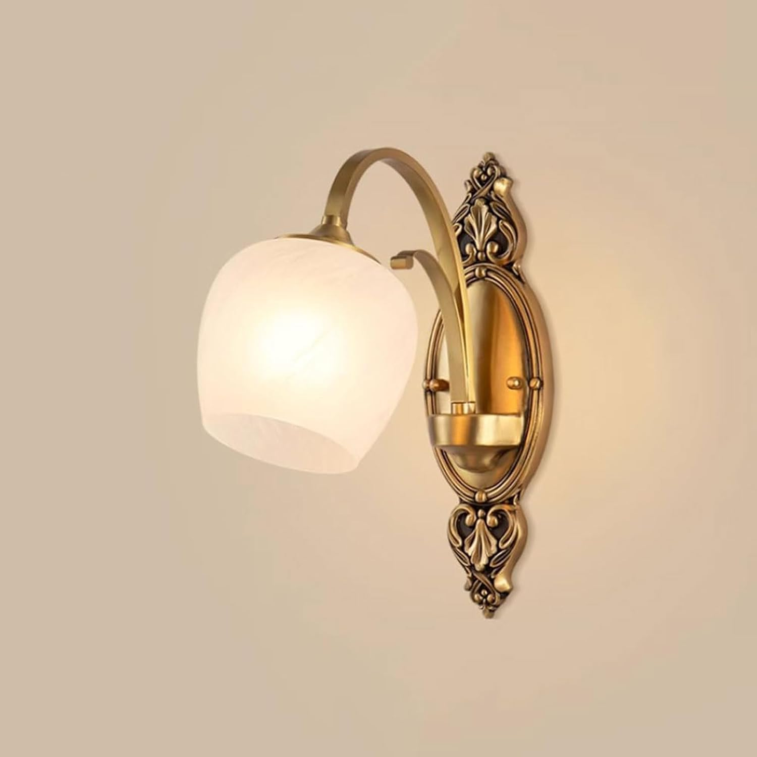 Wall Lamp 1-Light Wall Lamps Wall Lighting Fixture Frosted Glass Shade Wall Sconces for Bedroom Balcony Hallway Wall Lighting image number 4