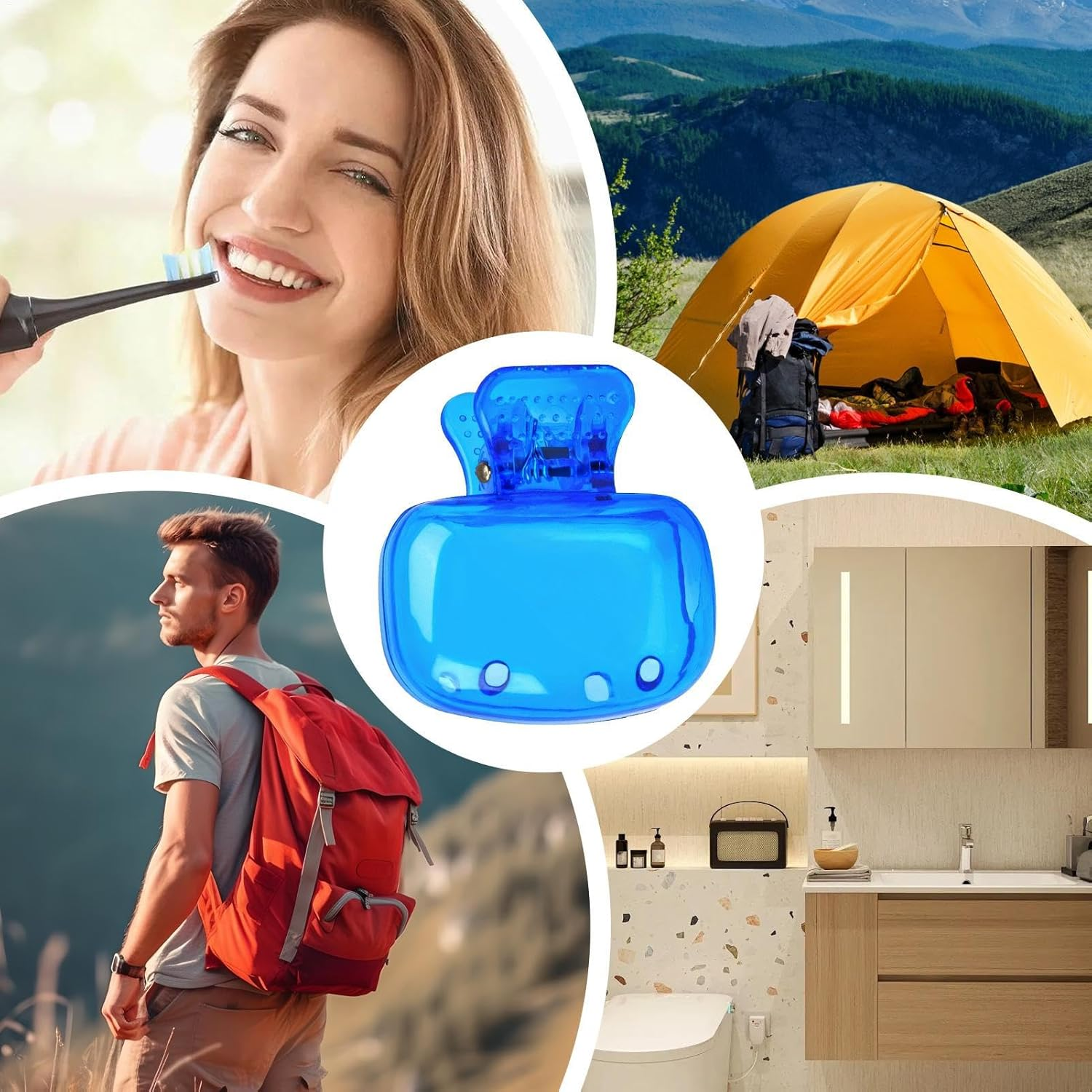 Shpuuyy Toothbrush Head Cover,Reusable Tooth Brush Covers Toothbrush Protector - Protective Electric Toothbrush Cover Tooth Brush Caps for Most Toothbrushes - Pink image number 3