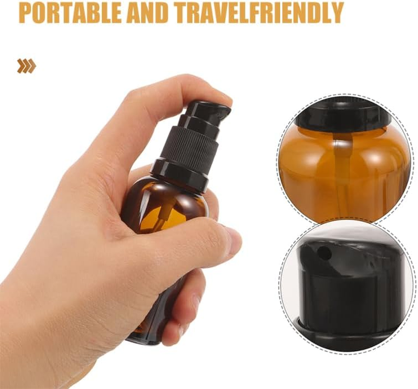 Oatipho 30Ml/1.01Oz Pump Bottles, 4Pcs Portable Lotion Container Refillable Containers for Travel Lotion Creams Shampoo Cleanser Use image number 3