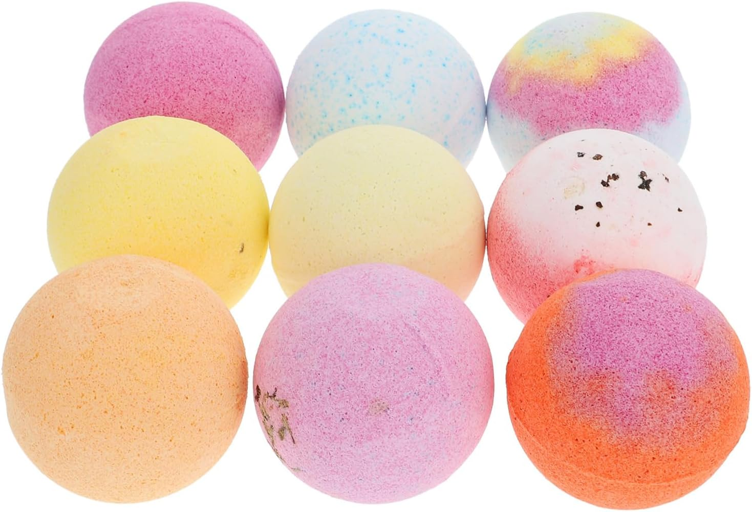 TOVINANNA 9Pcs Essential Oil Bath Bomb Balls Boys and Girls Bubble for Women Smooth Skin