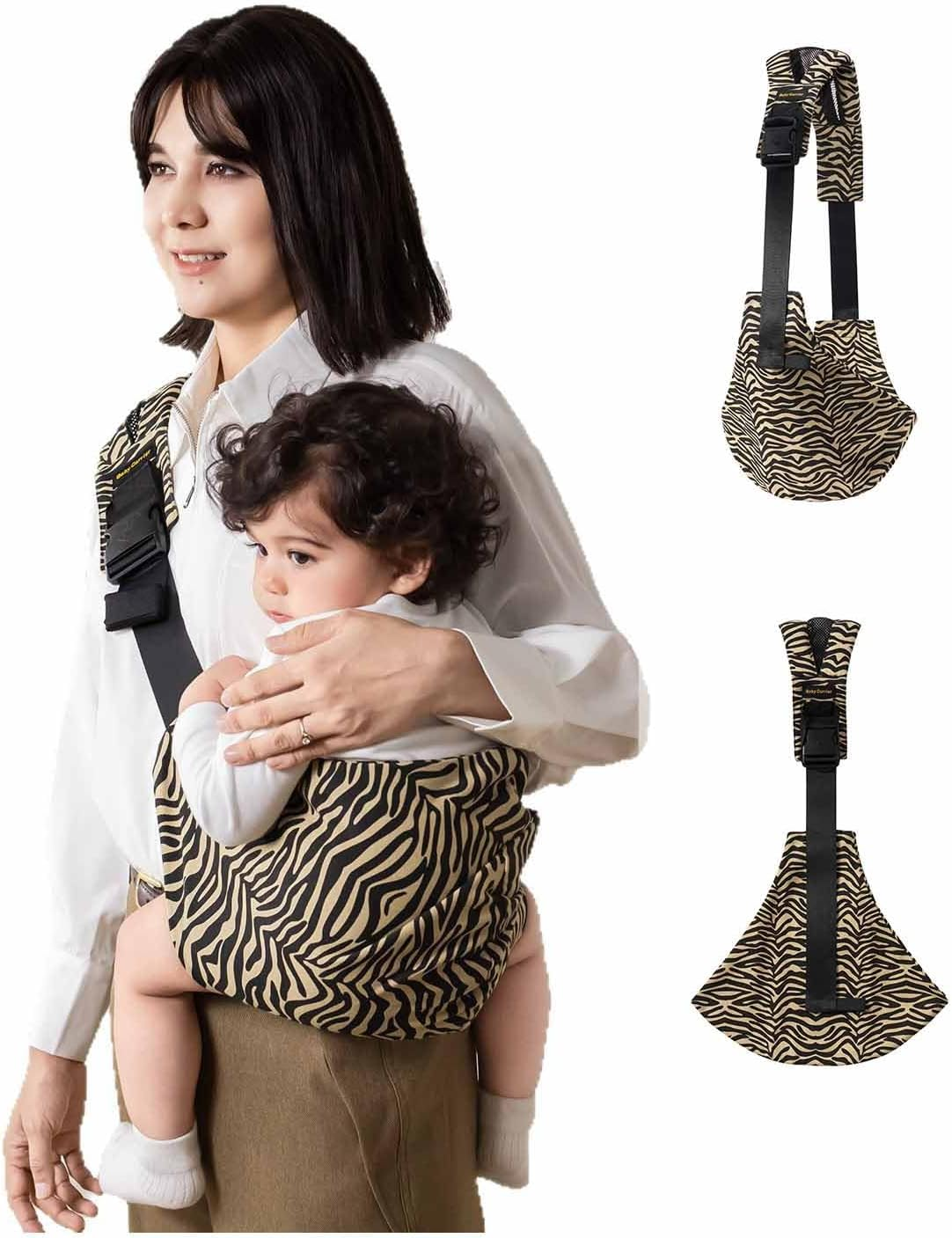 Baby Carrier Toddler Sling Ergonomic, Front Carry for Newborns & Older Babies 8-32 Lbs Infants Adjustable Size Breathable for Going Out Shopping & Travel Lightweight Portable Cotton