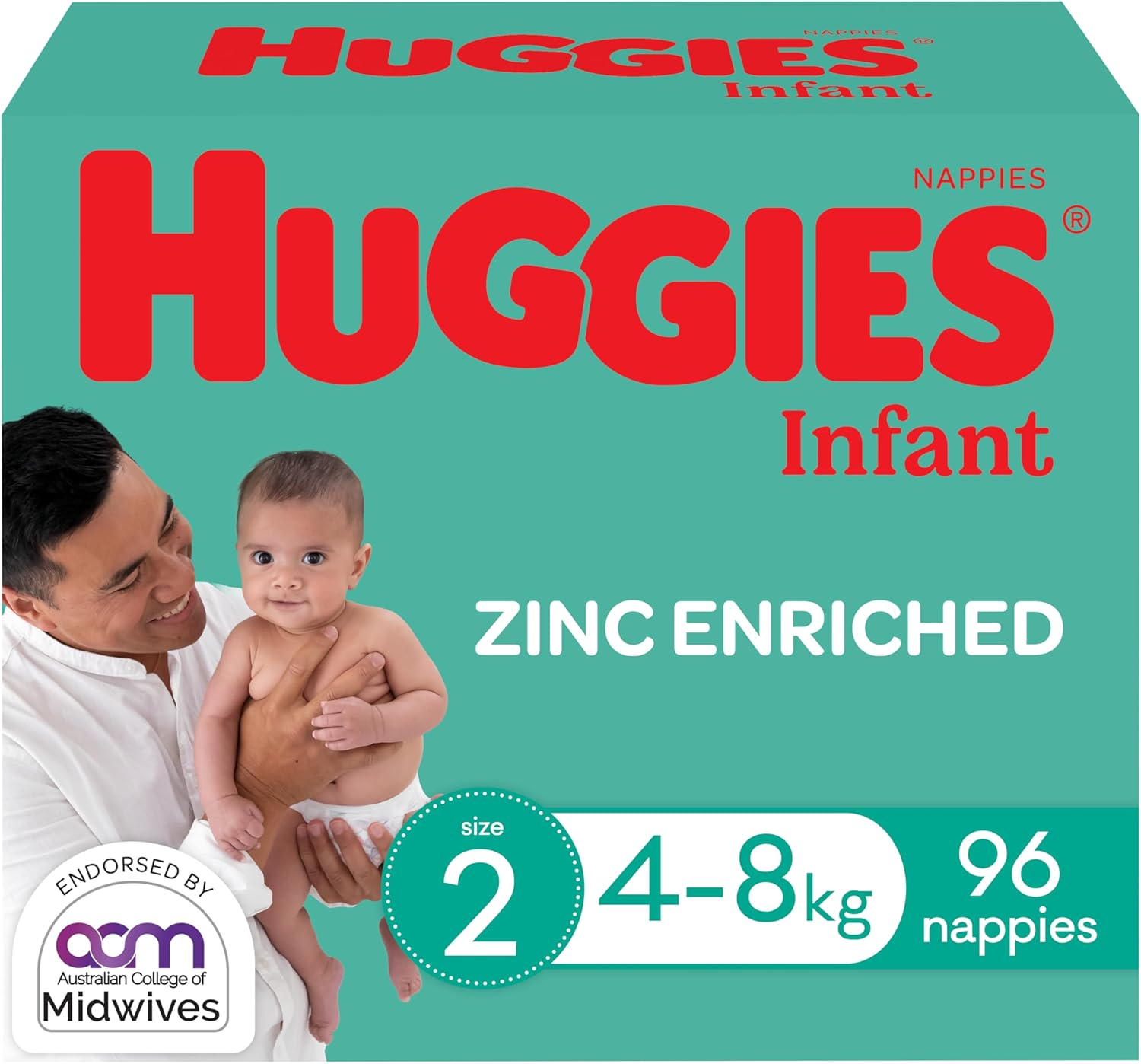Huggies Infant Nappies Size 2 (4-8Kg) 96 Count image number 3