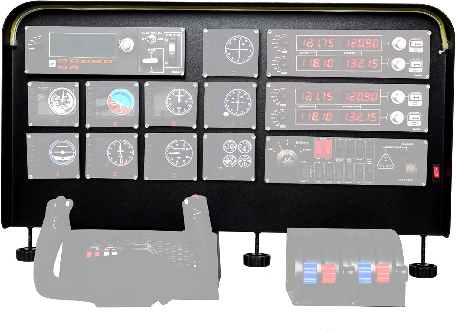 Meza Flight Simulator Cockpit ，Wheel Stand Pro Flight Simulator Cockpit Kit - Pre-Cut Flight Sim Mounting Set - Compatible with Logitech, Saitek & Honeycomb Yokes, Throttle Panels image number 3