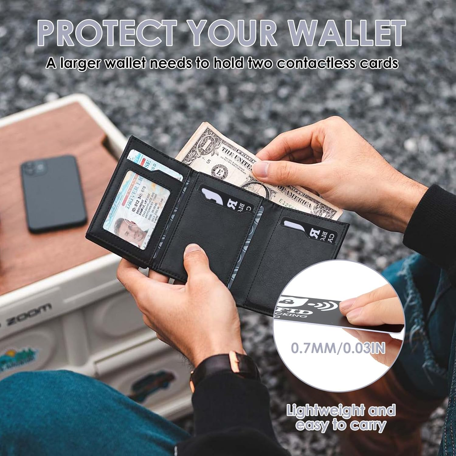 9 Pcs RFID Blocking Card - Premium Credit Card Protector for Secure Contactless NFC Protection, Blocks RFID Scanning for Debit Cards, Passports & ID, Perfectly in Wallets & Purses for Men & Women image number 2