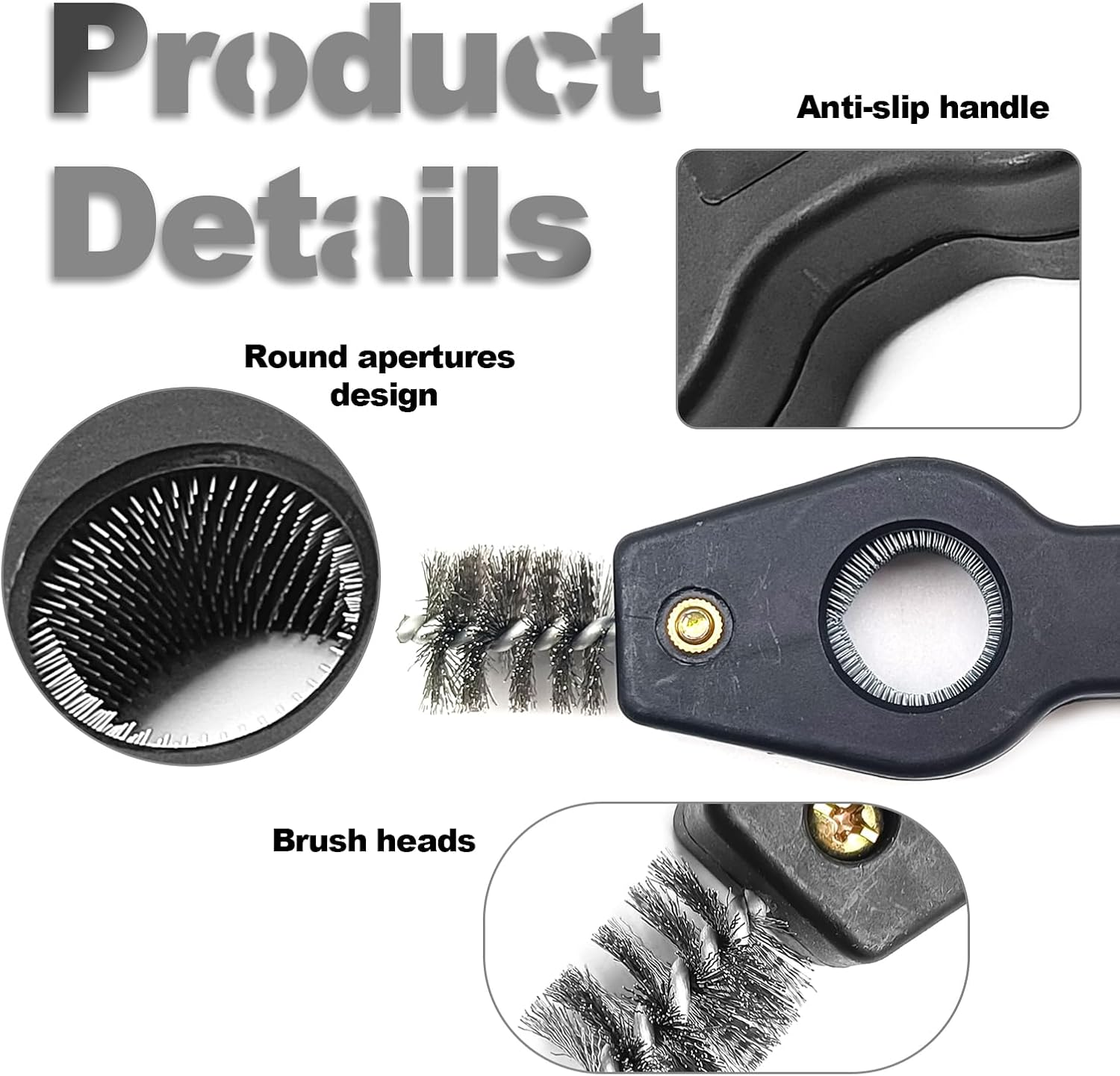 ZOKYUYS 4 in 1 Car Battery Cleaning Brush,Anti-Corrosion Battery Terminals,Copper Pipes Cleaner Brush Tool,Universal for Automotive and Marine for Plumbing Installation Soldering Brazing image number 4