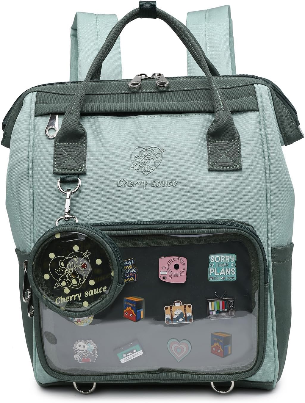 CHERRY SAUCE Ita Bag Pin Kawaii Cute Display Backpack for School Anime Cosplay with Insert