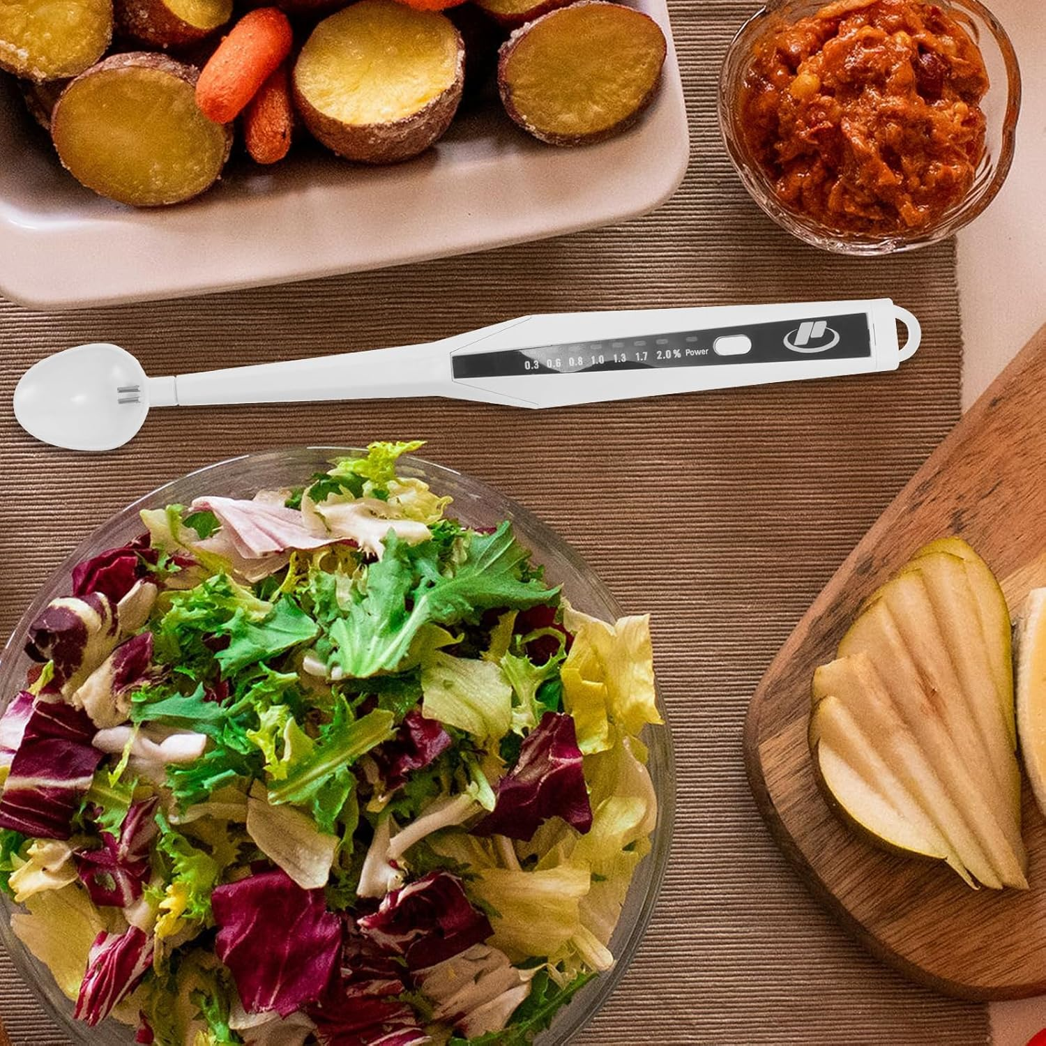 JECOMPRIS Digital Salinity Tester LED Food Salinometer Accurate Food Liquid Salinity Meter for Cooking