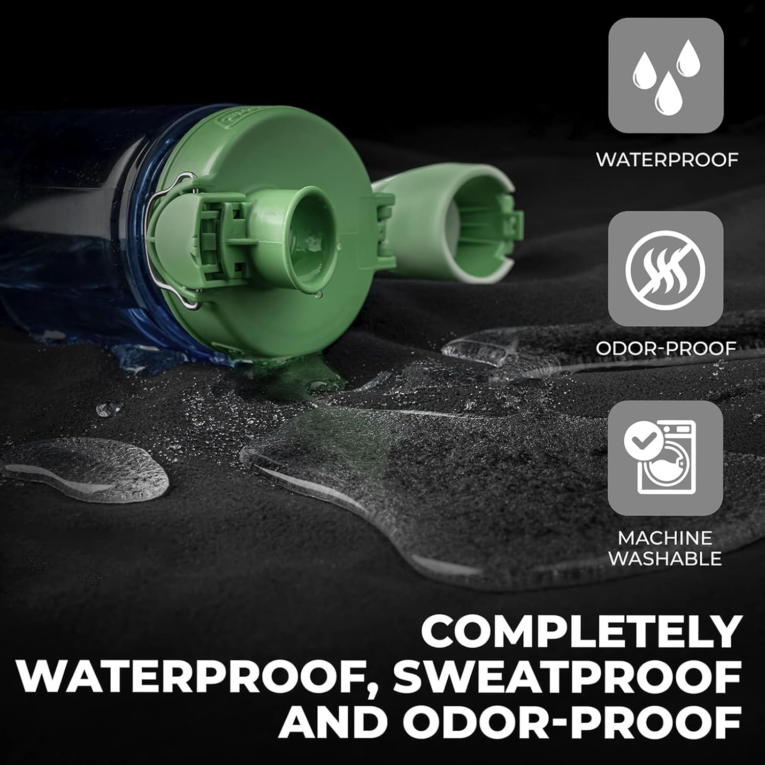 Car Seat Cover, Waterproof Sweat Towel Seat Cover, Black Universal Non-Slip Bucket Seat Protector for Car Truck SUV Seat, Auto Seat Pad for Pet & Kid, for Workout Outdoor Sport Activities (Black) image number 1