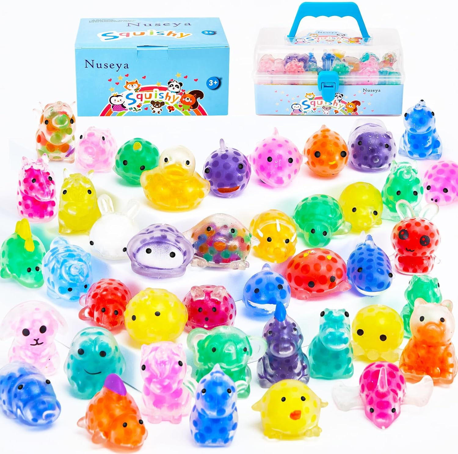 42 PCS Squishy Fidget Toys Sensory Stress Ball Bulk Pack Squeeze Party Favor Giveaways Idea with Delicate Box Individually Packaged No Duplicates image number 6