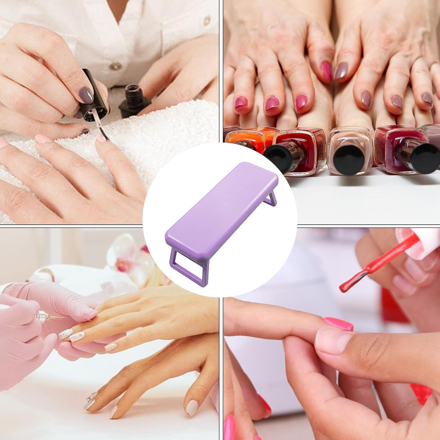 Nail Arm Rest Holders - Professional Nails Rest | Nails Tech Hand Holders, Stable Arm Rest for Nails, Hand Holder for Nails Tech, Nail Armrest, at Home, Professional Nail Salon, Out for Services image number 2