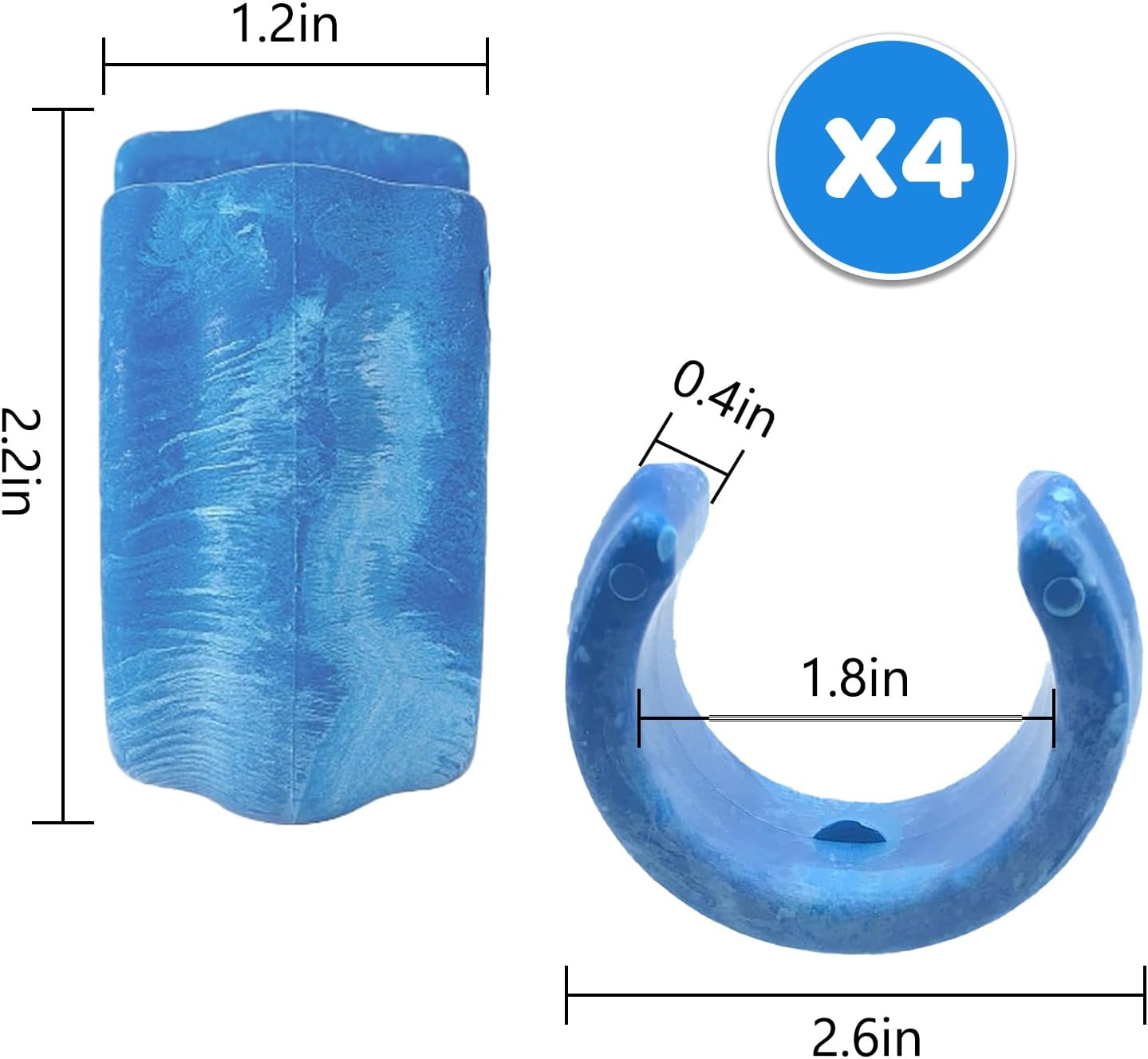 4PCS Pool Hose Weight Replacements for Zodiac Baracuda W83247 X70105,Pentair Kreepy Krauly K12054 K12454 Pool Hose Weight image number 2