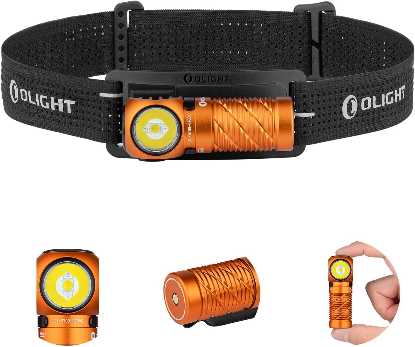 OLIGHT Perun 3 Mini LED Rechargeable Headlamp Maximum 1250 Lumens IPX8 Waterproof Torch with White and Red Light Modes (Black)