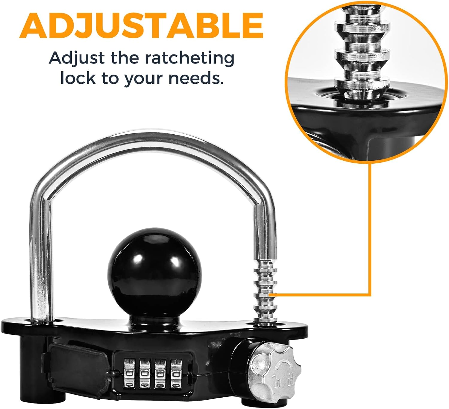 Trailer Hitch Locks - Yellow image number 6